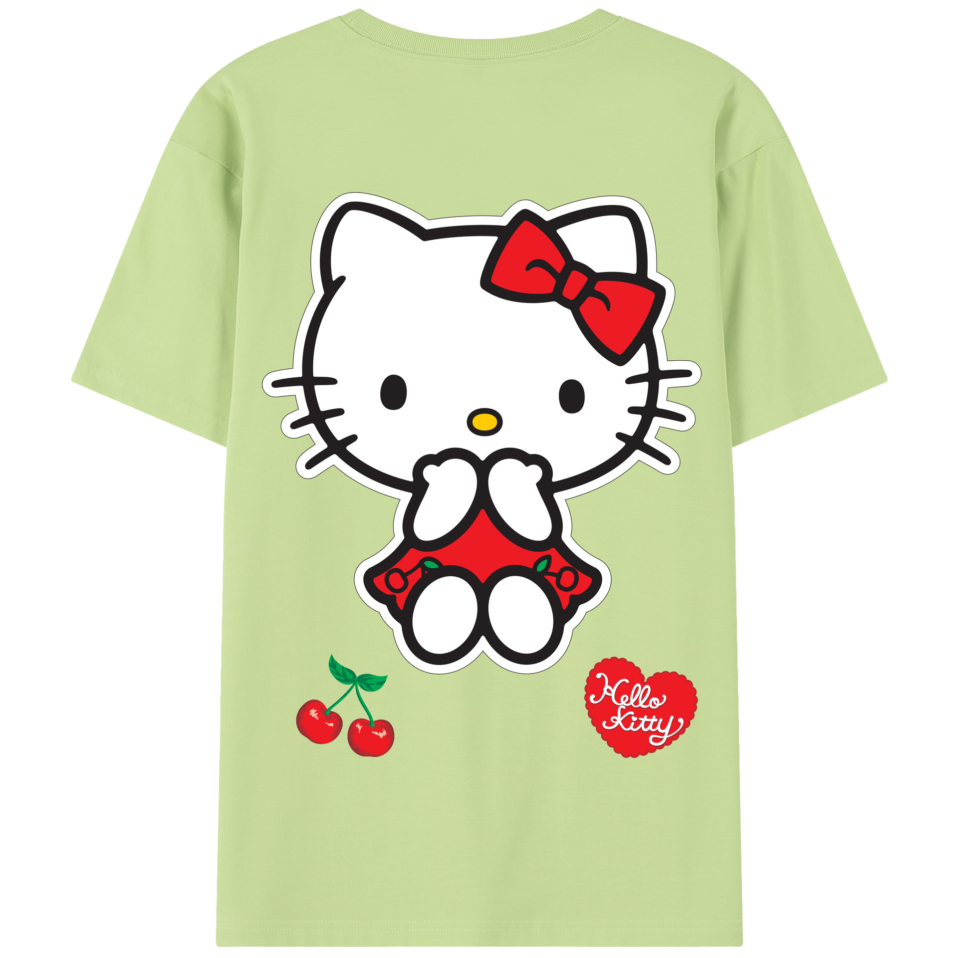 （画像用） Hello Kitty ハローキティ 綿100％半袖Tシャツ（背面プリント）